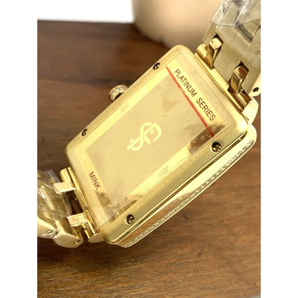 JBW Women's Watch PS505A Mink Swiss Quartz 18k Gold Plated 505 Diamonds 28mm - Picture 6 of 13